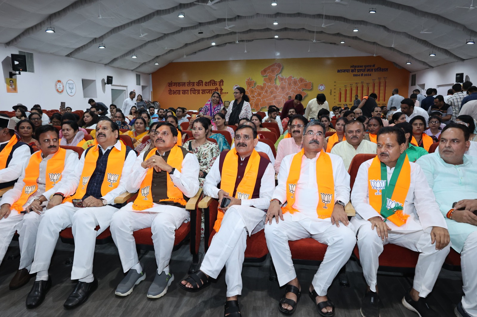 उत्सव बन गया संगठन पर्व, प्रदेश भाजपा कार्यालय में आतिशवाजी के साथ शुभारंभ